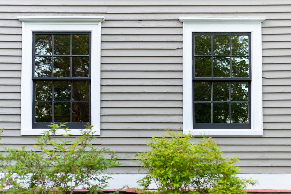 Double pane windows on a home